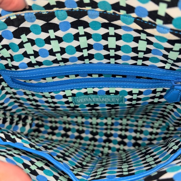 Vera Bradley Bright Blue Leather Tote - Picture 3 of 4